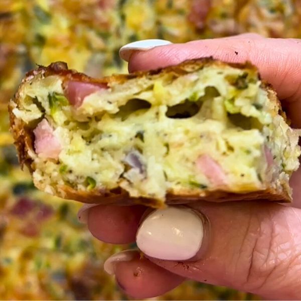 zucchini slice Zucchini Slice cooked