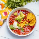 Black Bean Nacho Soup served in dish