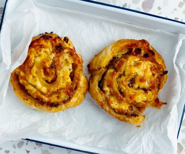 Sausage Roll Scrolls served in dish