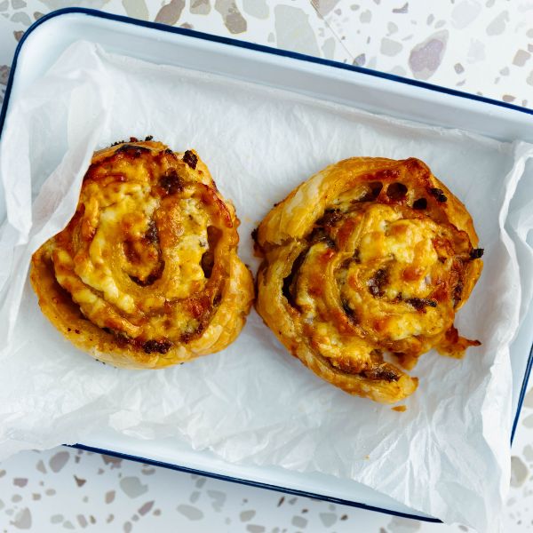 Sausage Roll Scrolls served in dish