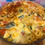 Chicken Pasta Bake cooked in dish