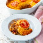 Cottage Pie with Sweet Potato Mash served in bowl