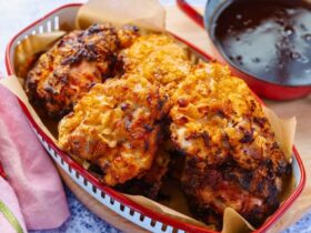 Crispy Sweet and Sour Chicken served in basket