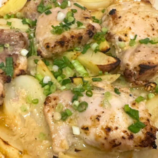 Lemon Chicken Tray Bake cooked Lemon Chicken Tray Bake cooked