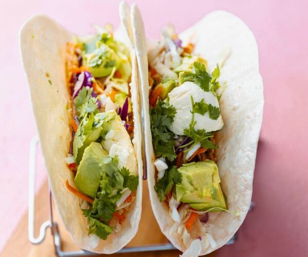 Pulled Chicken Tacos served