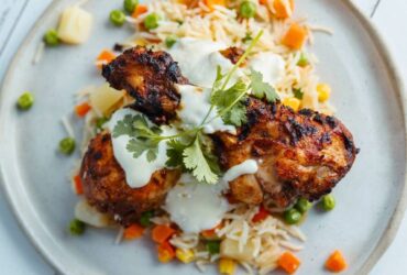 Tandoori Chicken served