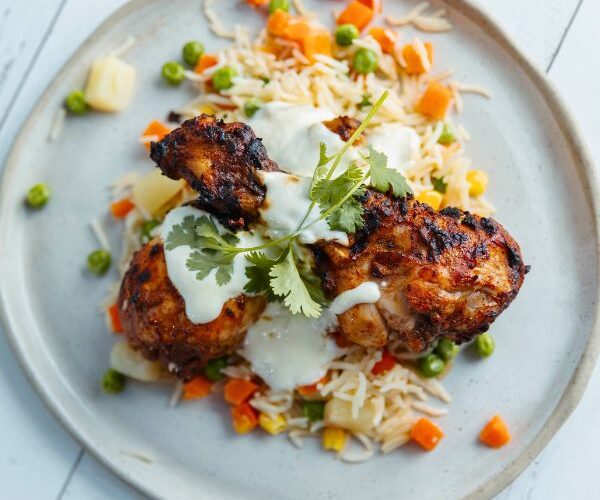 Tandoori Chicken served