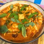 Tomato and Olive sauce for Ravioli in dish