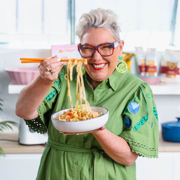 Frugal Foodie Ep 8 Steph de Saousa holding dish