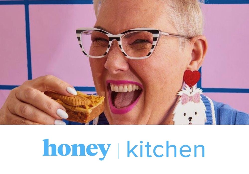 Honey Kitchen Steph de Sousa holding slice