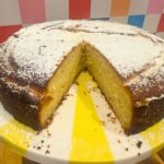 Lemon Cottage Cheese Cake cut