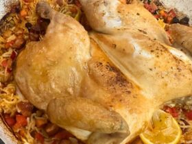 One Pan Roast Chicken in dish