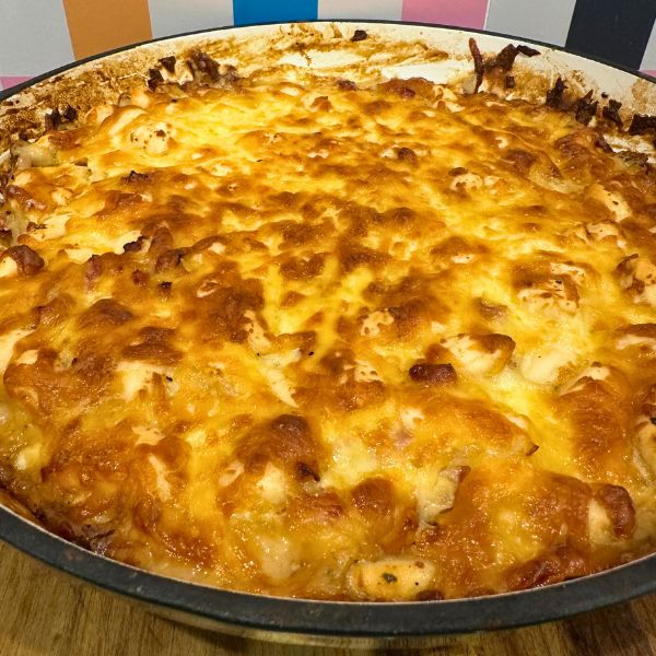 Potato Bake with Gnocchi Potato Bake with Gnocchi served in dish