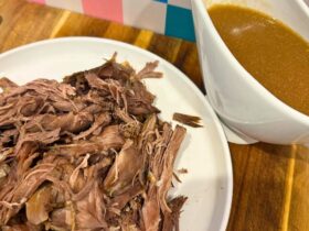 Slow Cooker Lamb Leg on plate