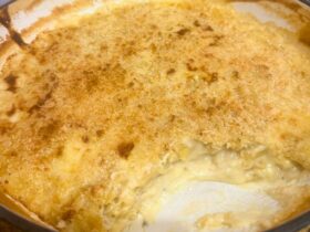 Mac and Cheese in dish