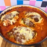 Chicken Ricotta Spinach Bake in dish