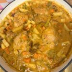 Chicken Stew cooked in pan