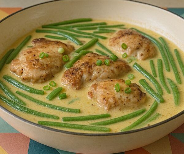 Honey Mustard Chicken cooked in dish on bench