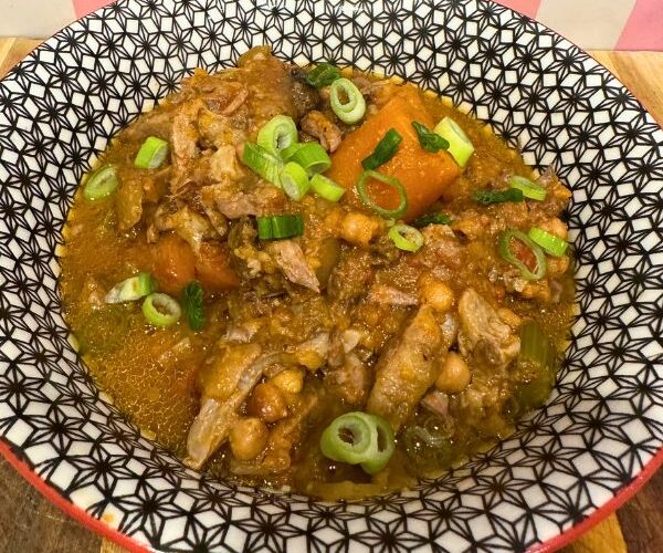 Moroccan Lamb Chops cooked and served in bowl