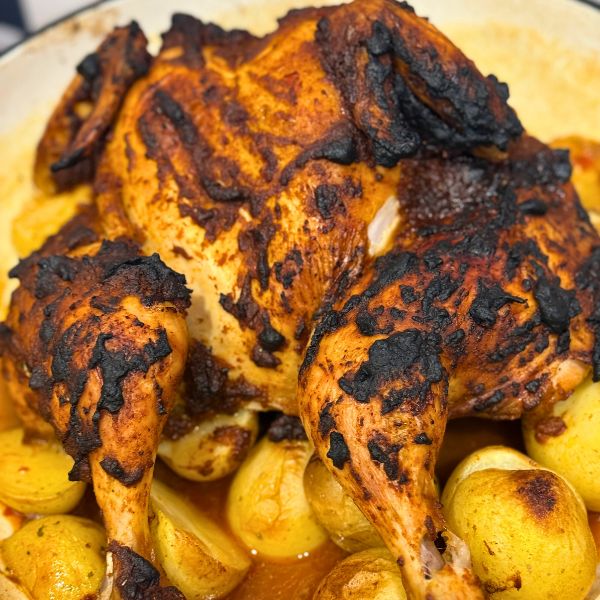 Peri Peri Chicken cooked Peri Peri Chicken cooked and served