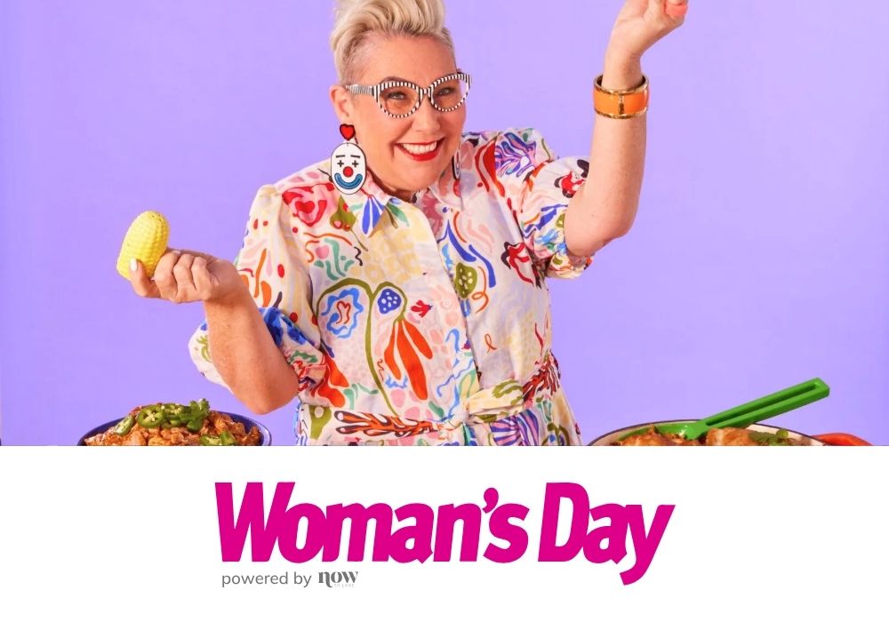 Steph de Sousa Womans Day holding food